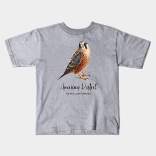 American Kestrel - The Bird Lover Collection Kids T-Shirt